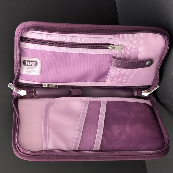 Lug Tango Purple Quilted Travel Wristlet Clutch. - Picture 6 of 11